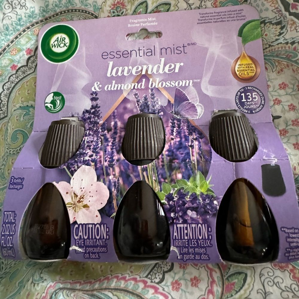 Air Wick Essential Mist Refill 3 Lavender & Almond Blossom, Essential Oils Diff